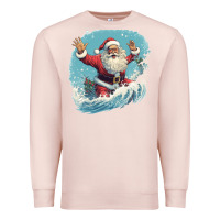 Pale Pink happy santa Premium Sweatshirt - Unal Design