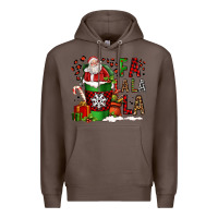 Coffee fa la la la la christmas santa claus coffee cup Premium Hoodie - FaDigitalArtStudio