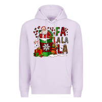 Lilac fa la la la la christmas santa claus coffee cup Premium Hoodie - FaDigitalArtStudio