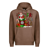 Chestnut fa la la la la christmas santa claus coffee cup Premium Hoodie - FaDigitalArtStudio