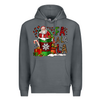Rock fa la la la la christmas santa claus coffee cup Premium Hoodie - FaDigitalArtStudio