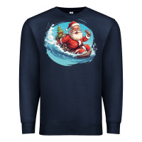 Navy surf happy santa Premium Sweatshirt - Unal Design