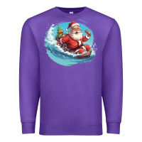 Purple surf happy santa Premium Sweatshirt - Unal Design