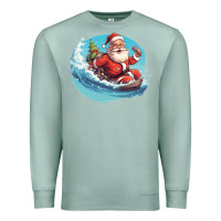 Seafoam surf happy santa Premium Sweatshirt - Unal Design