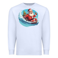 White surf happy santa Premium Sweatshirt - Unal Design