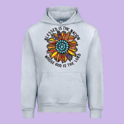 Blessed Is The Nation Whose God Is The Lord Urban Hoodie Designed By Cowhidedigitalart