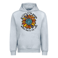 Heather Grey blessed is the nation whose god is the lord Urban Hoodie - CowhideDigitalArt