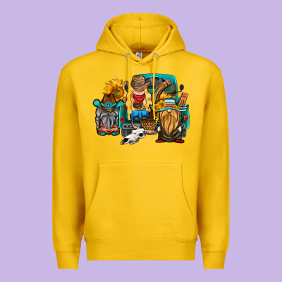 Western Truck With Gnomes Premium Hoodie Designed By Hra Design Shop