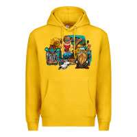 Lemon western Truck with gnomes Premium Hoodie - HRA Design Shop