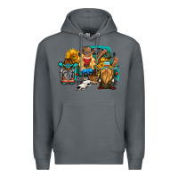 Rock western Truck with gnomes Premium Hoodie - HRA Design Shop