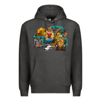 Charcoal Heather western Truck with gnomes Premium Hoodie - HRA Design Shop