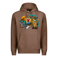 Chestnut western Truck with gnomes Premium Hoodie - HRA Design Shop