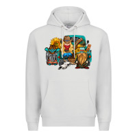 Dove Grey western Truck with gnomes Premium Hoodie - HRA Design Shop