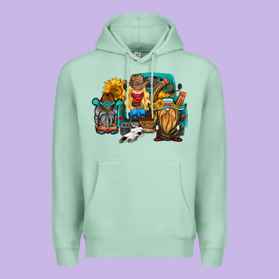 Western Truck With Gnomes Premium Hoodie Designed By Hra Design Shop