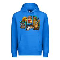 True Royal western Truck with gnomes Premium Hoodie - HRA Design Shop