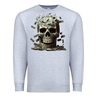 Heather Grey bad money Premium Sweatshirt - Unal Design