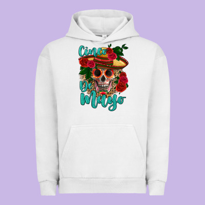 Cinco De Mayo Skull Urban Hoodie Designed By Hra Design Shop