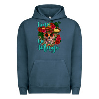 Pigment Midnight Navy cinco de mayo skull Urban Hoodie - HRA Design Shop