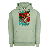 Pigment Oil Green cinco de mayo skull Urban Hoodie - HRA Design Shop