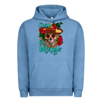Pigment Pebble Blue cinco de mayo skull Urban Hoodie - HRA Design Shop