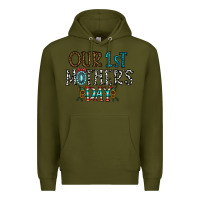 Army Green our 1 st mother's day Premium Hoodie - CowhideDigitalArt