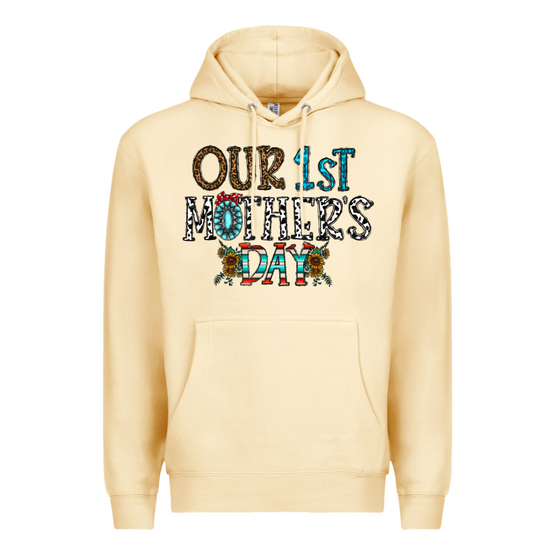 Our 1 St Mother's Day Premium Hoodie by CowhideDigitalArt | Teevron