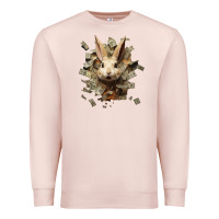 Pale Pink bad rabbit Premium Sweatshirt - Unal Design