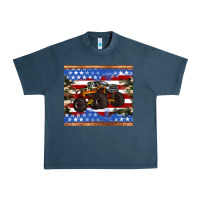 Midnight Navy monster truck american flag tumbler Urban Heavy Tee - Artiststas