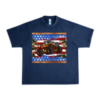 Navy monster truck american flag tumbler Urban Heavy Tee - Artiststas