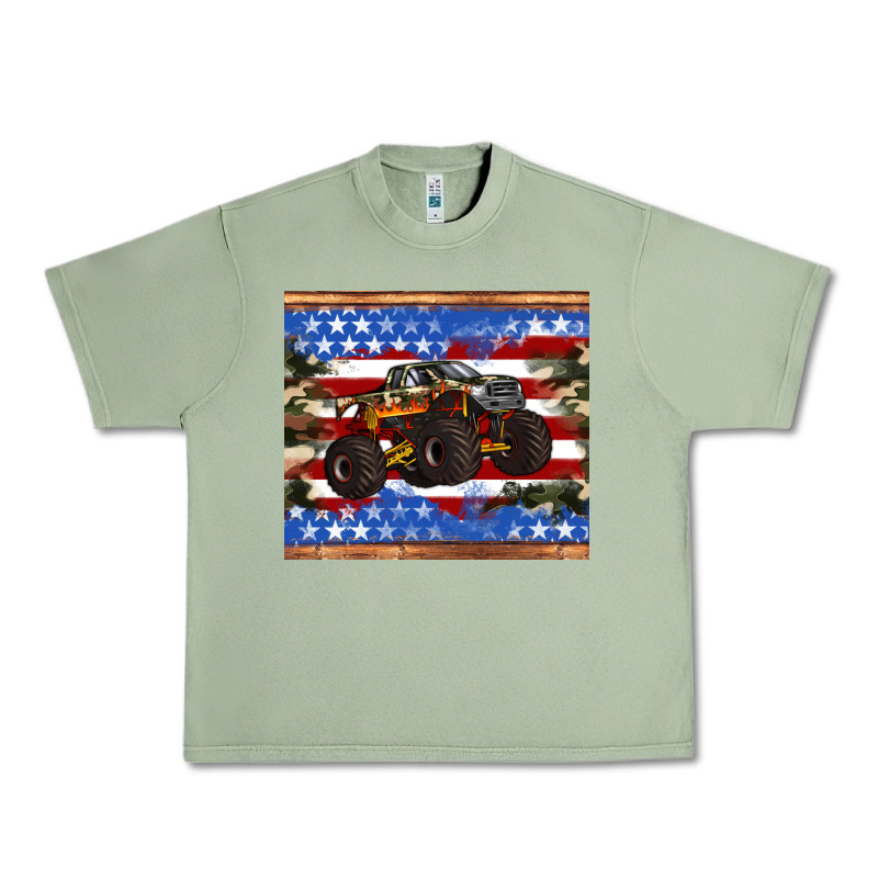 Monster Truck American Flag Tumbler Urban Heavy Tee by Artiststas | Teevron