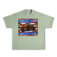 Oil Green monster truck american flag tumbler Urban Heavy Tee - Artiststas
