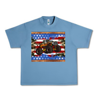Pebble Blue monster truck american flag tumbler Urban Heavy Tee - Artiststas