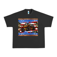 Pigment Black monster truck american flag tumbler Urban Heavy Tee - Artiststas