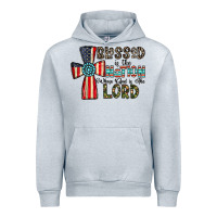 Heather Grey blessed İs the nation whose god is the lord Urban Hoodie - CowhideDigitalArt