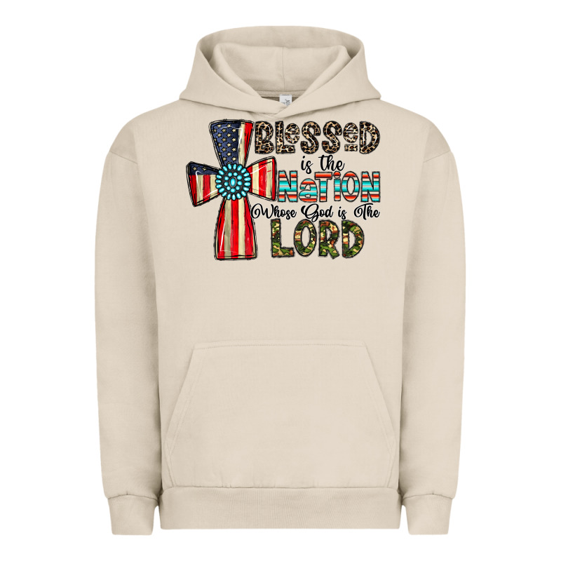 Blessed İs The Nation Whose God Is The Lord Urban Hoodie by CowhideDigitalArt | Teevron