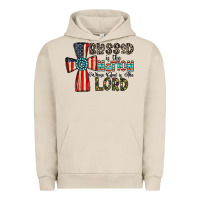 Pigment French Oak blessed İs the nation whose god is the lord Urban Hoodie - CowhideDigitalArt