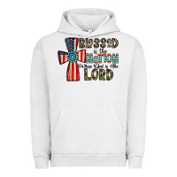 Pigment Lunar Rock blessed İs the nation whose god is the lord Urban Hoodie - CowhideDigitalArt