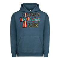 Pigment Midnight Navy blessed İs the nation whose god is the lord Urban Hoodie - CowhideDigitalArt