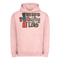 Pigment Salmon blessed İs the nation whose god is the lord Urban Hoodie - CowhideDigitalArt