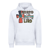 White blessed İs the nation whose god is the lord Urban Hoodie - CowhideDigitalArt
