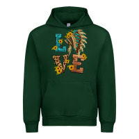 Forest Green love indian headdress Urban Hoodie - HRA Design Shop