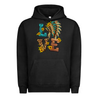 Pigment Black love indian headdress Urban Hoodie - HRA Design Shop