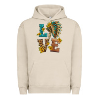 Pigment French Oak love indian headdress Urban Hoodie - HRA Design Shop