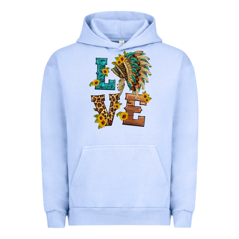 Love Indian Headdress Urban Hoodie by HRA Design Shop | Teevron