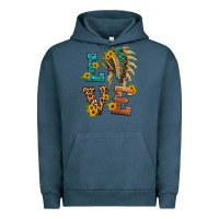 Pigment Midnight Navy love indian headdress Urban Hoodie - HRA Design Shop