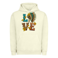 Pigment Pistachio love indian headdress Urban Hoodie - HRA Design Shop