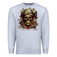 Heather Grey bad money Premium Sweatshirt - Unal Design