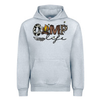 Heather Grey camp life Urban Hoodie - CowhideDigitalArt