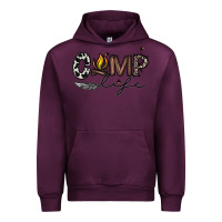 Mauve Wine camp life Urban Hoodie - CowhideDigitalArt