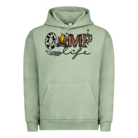Pigment Oil Green camp life Urban Hoodie - CowhideDigitalArt